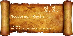 Neuberger Kevin névjegykártya